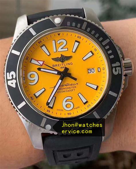 breitling replicas colt yellow dial face|real breitling.